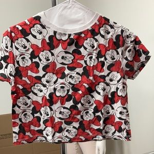 DISNEY MINNIE MOUSE KIDS SHORT SLEEVED CROP TOP